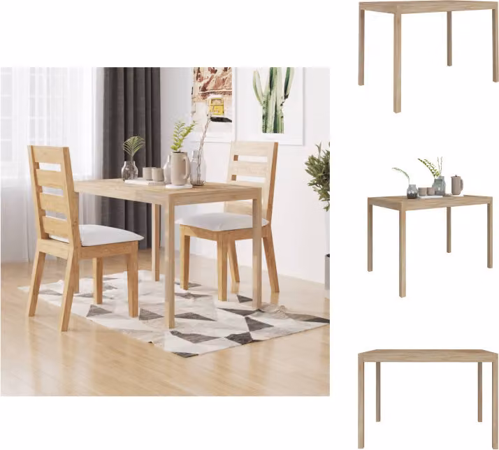 vidaXL Tavolo da pranzo 110x70x75 cm in legno massiccio di acacia - Tavoli da pranzo