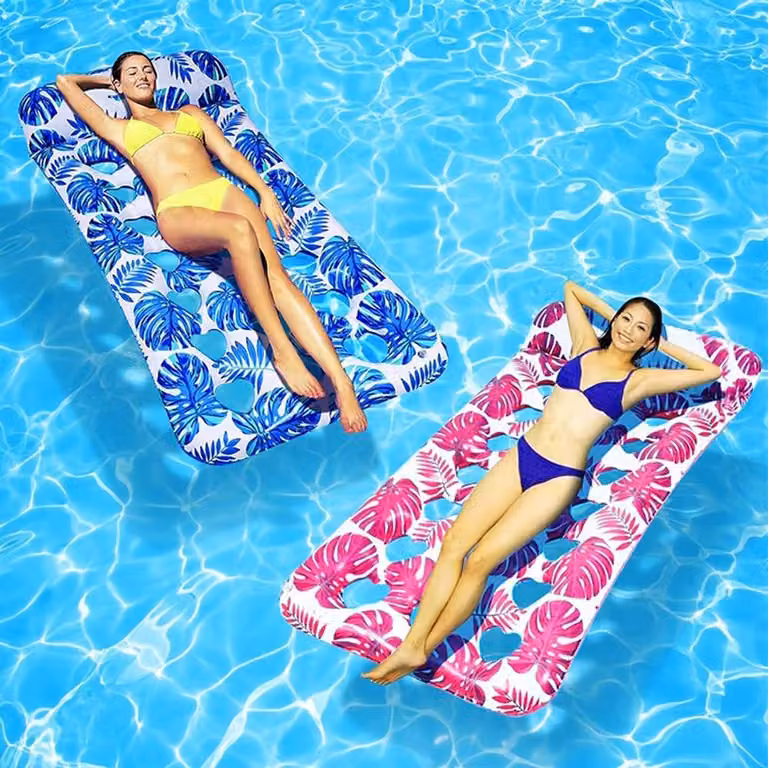 Set di 2 lettini gonfiabili per l'acqua