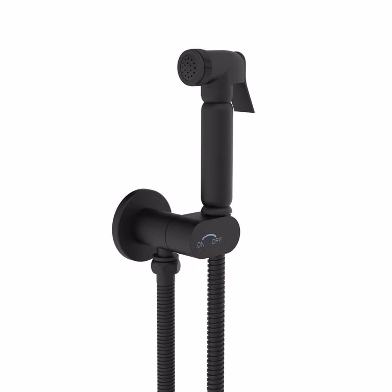 Set completo WC/bidet con doccetta SOHO con valvola di chiusura in nero opaco