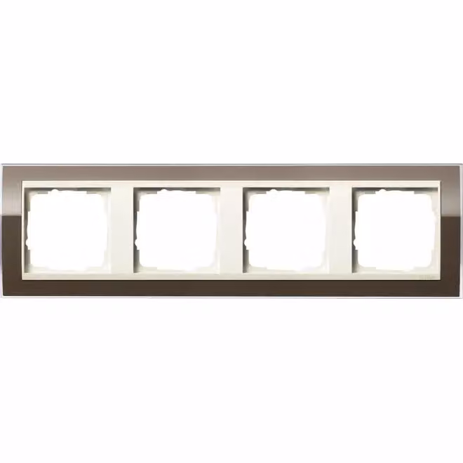 Gira 0214761 Cornice di copertura quadrupla per bianco crema Gira Event marrone chiaro