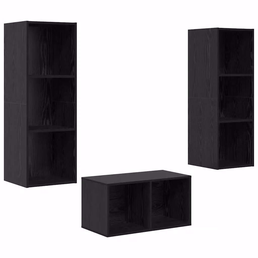 Mobile TV moderno vidaXL in legno ingegnerizzato MDF colore nero per soggiorno – 2
