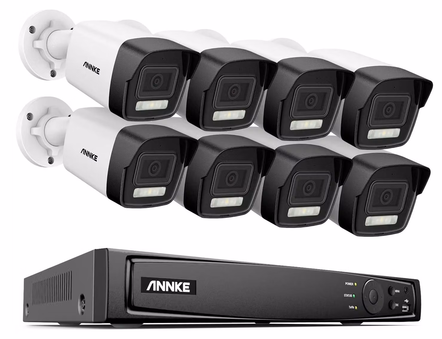 Kit di videosorveglianza 4K a 8 canali - Set di telecamere - Sistema NVR - Sistema di sicurezza CCTV - Set di telecamere IP