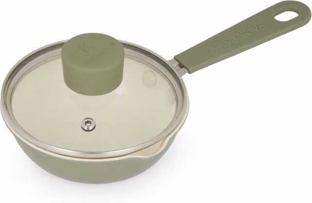 Mini Wok Fantasy Kasanova in ceramica verde, diametro 12 cm