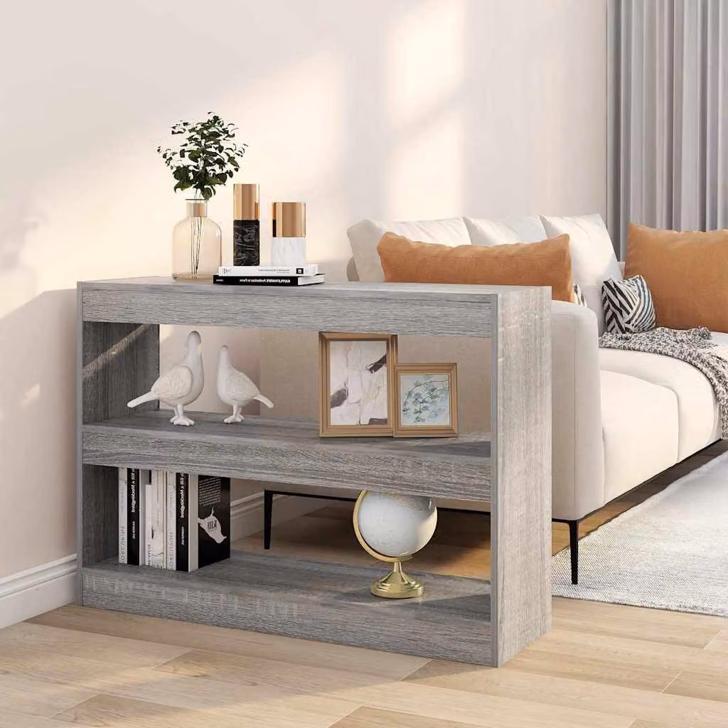 Libreria/Divisorio vidaXL Grigio Sonoma L: 100 cm, P: 30 cm, H: 72 cm