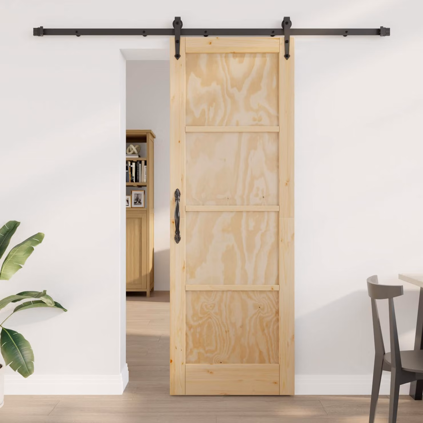 Porta scorrevole moderna vidaXL ORKDAL in legno di pino color marrone L: 73,5 cm, H: 211 cm