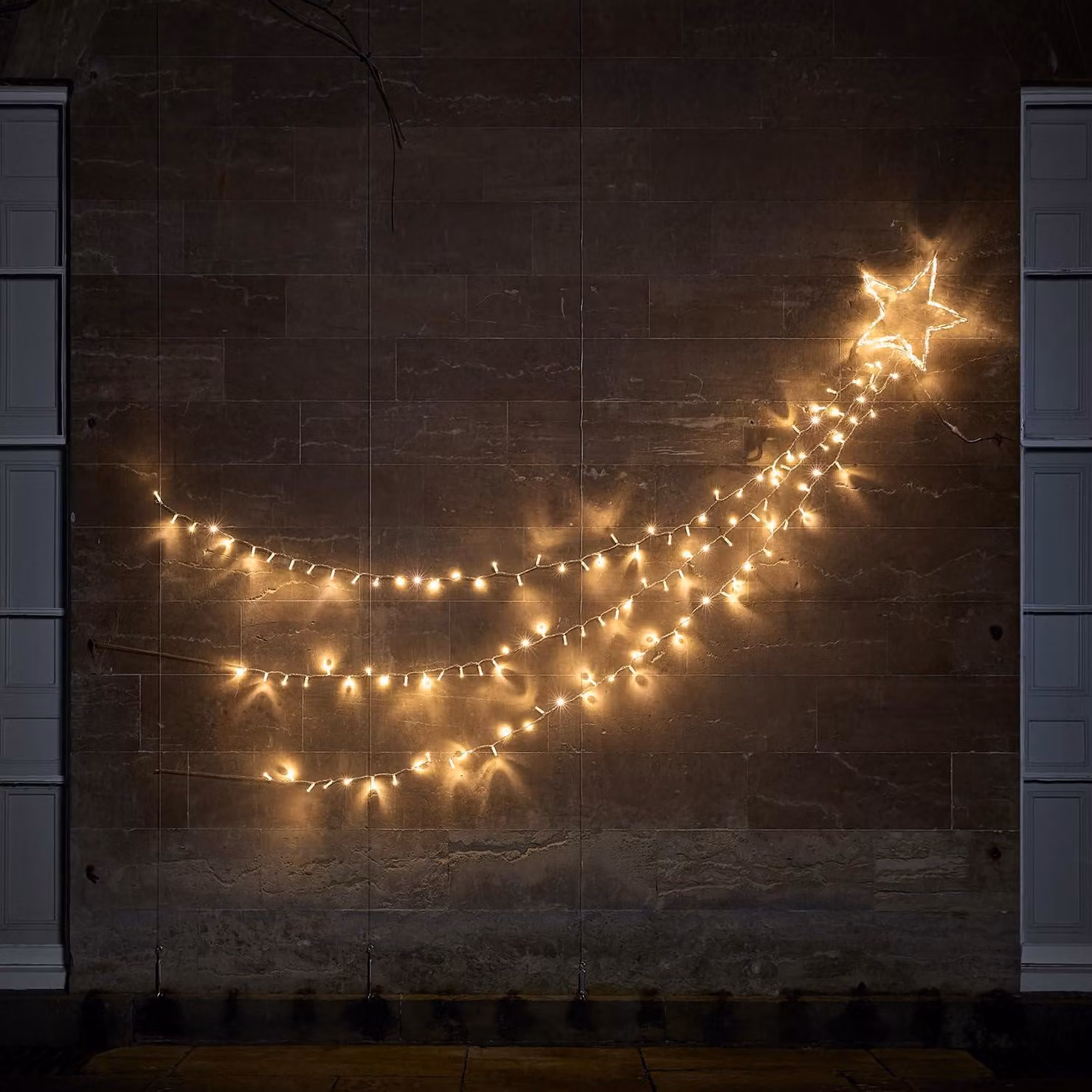 Stella luminosa a LED, altezza 300 cm, 160 LED, dimmerabile, con telecomando e timer