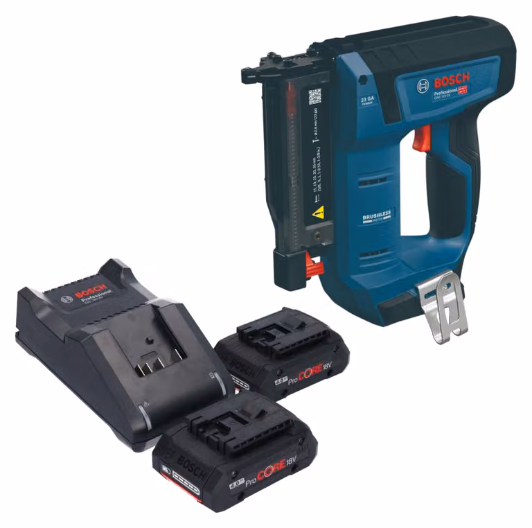 Chiodatrice per legno a batteria Bosch GNH 18V-35 18 V 0,6 x 15 - 35 mm Brushless + 2 batterie ProCORE da 4,0 Ah + caricabatterie