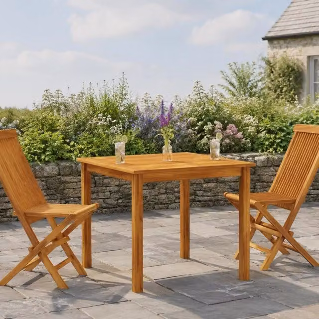 Garden Table 85x85x74 Cm Solid Acacia Wood