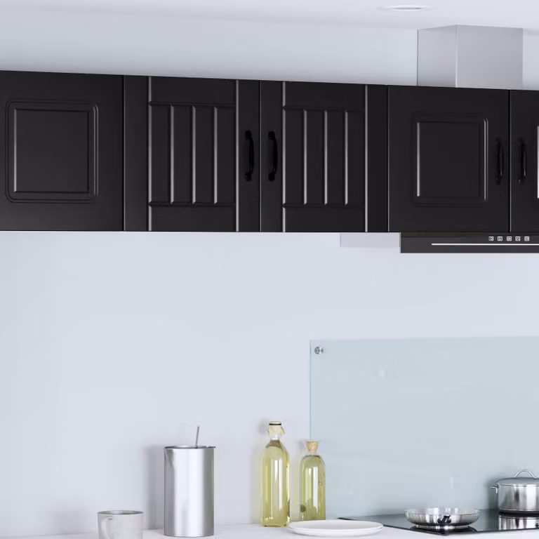 vidaXL Armadietto a muro LUCCA Nero con ante a battente e ripiani interni L 40 cm, P 31 cm, H 40 cm