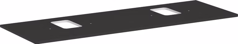 hansgrohe Xelu Q Console avec 2 découpes, 1560x550, pour vasque à poser, avec trou pour robinet, 54126910, 54126910