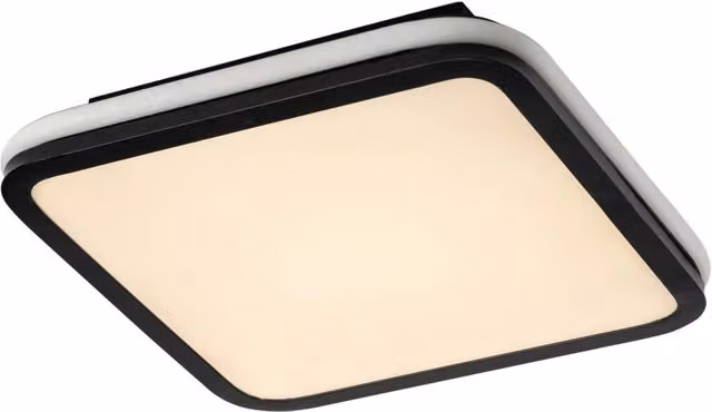 Plafoniera LED Rabalux Serkan RGBW con telecomando, dimmerabile, colore nero, diametro: 35 cm