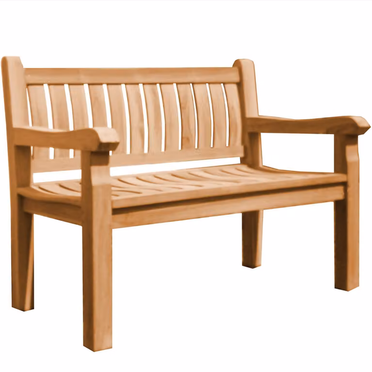 Teakholz Bank Extra Stark Arezzo 120cm Massivholz Wetterfest