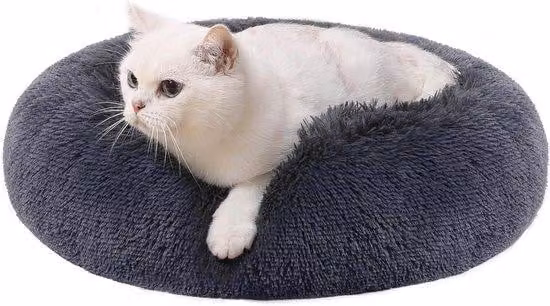 Cuccia lavabile per cani e gatti, diametro 50 cm, grigio scuro