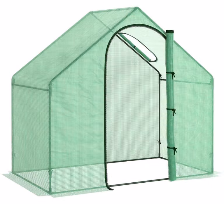 Serra - Vaso per pomodori con finestra e porta | Colore: Verde | Dimensioni: 100x180x168 cm