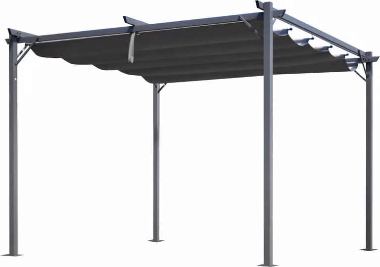 Aga Gazebo da Giardino 3x3 m Grigio