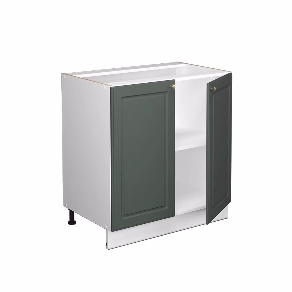 Mobiletto bagno Vicco Fame-Line verde-oro rustico con ripiani e ante soft-close L: 80 cm, H: 82 cm, P: 51,6 cm – 2