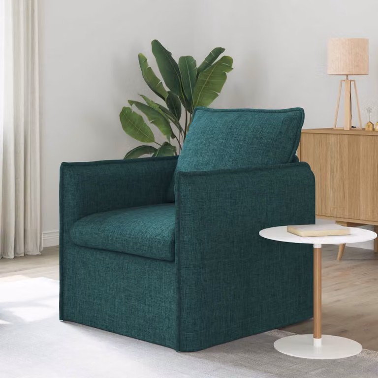 Divano moderno vidaXL in tessuto verde e nero con struttura in metallo e coperture rimovibili L: 195 cm, P: 82 cm, H: 85 cm