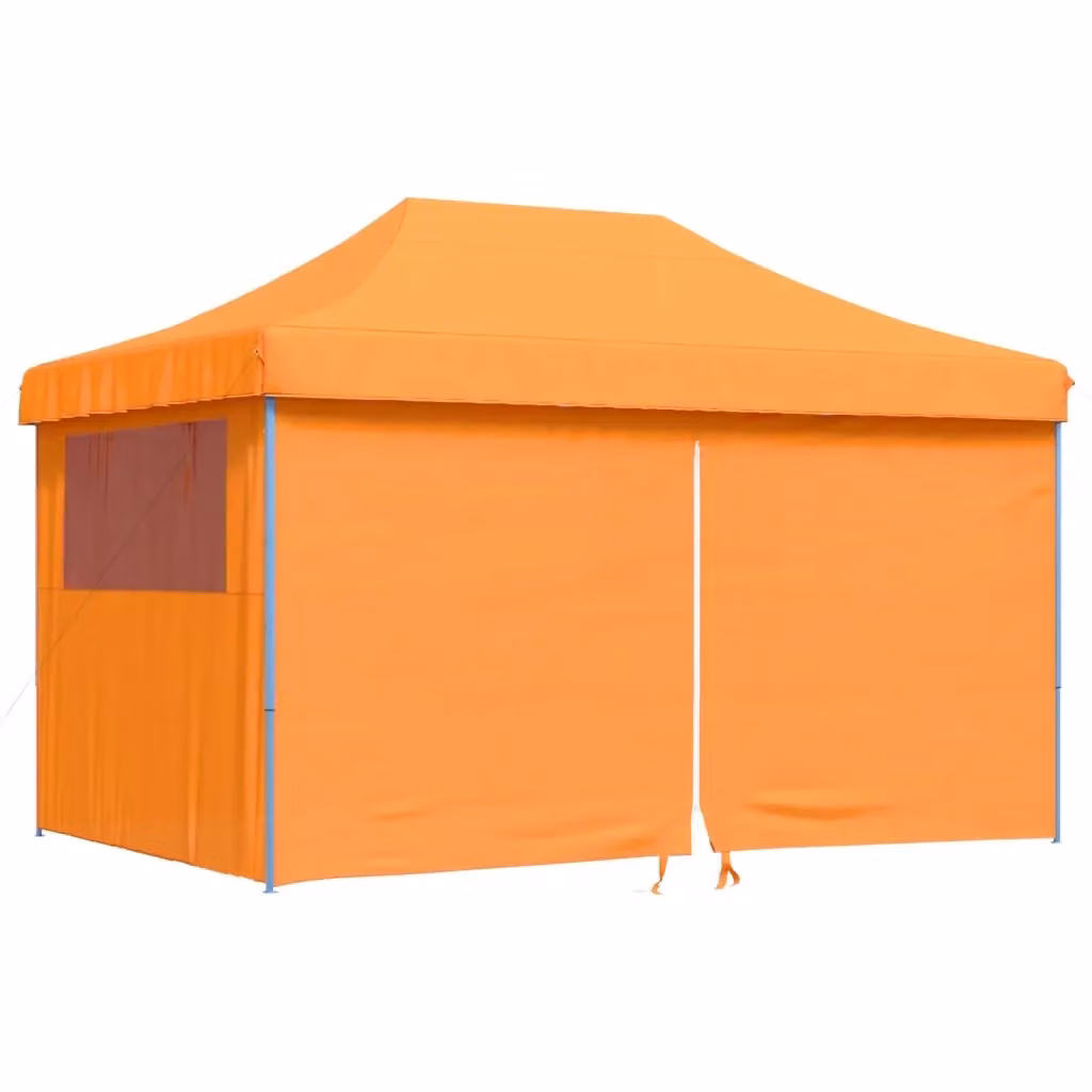 Tendone per feste pop-up pieghevole vidaXL con 4 pareti e finestre, arancione e blu, L/P/H: 440 x 315 x 292 cm – 2