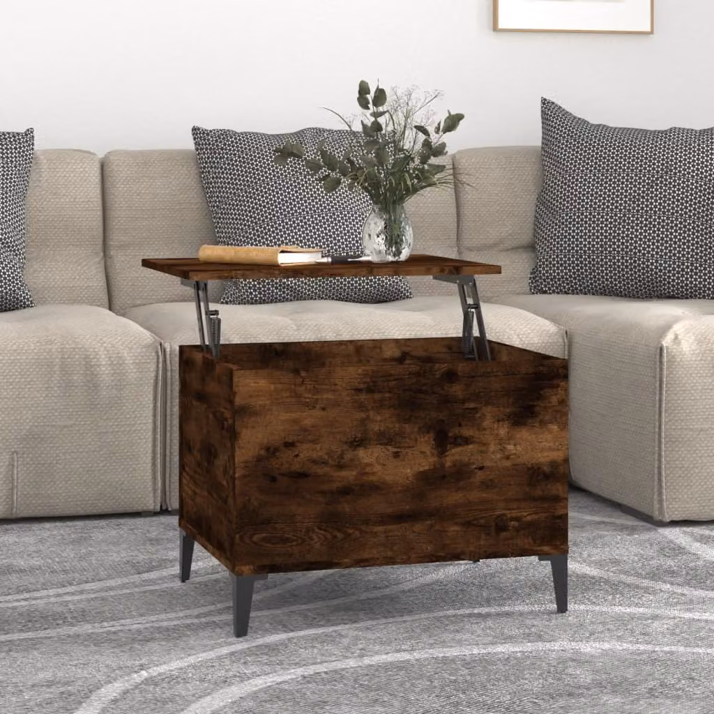 Maison Exclusive - Tavolino in rovere affumicato 60x44,5x45 cm Materiale ligneo