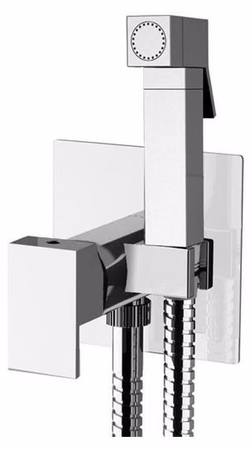 Sapho Baterie - Miscelatore per bidet a parete con corpo e doccia, cromo 1103-08