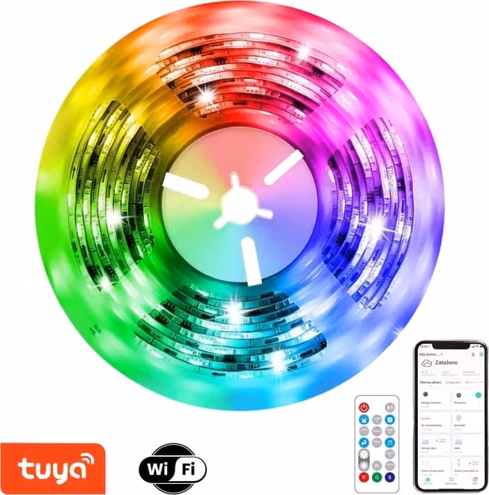 Immax NEO LITE Striscia LED digitale intelligente 5m, RGBIC, WiFi, TUYA, MUSICA