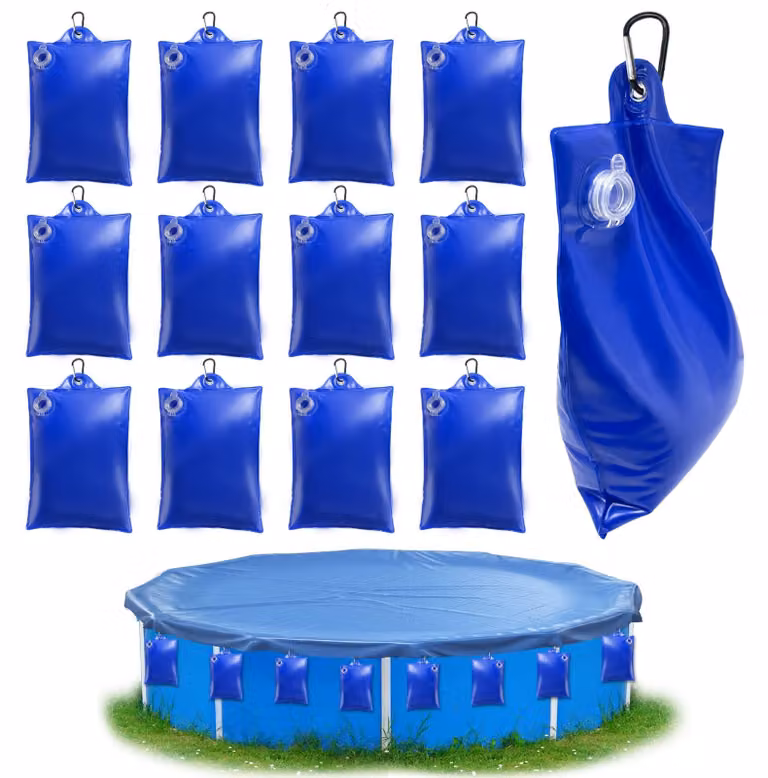 Copertura per piscina: set di 12 pesi – sacchetti d'acqua resistenti per teli copripiscina