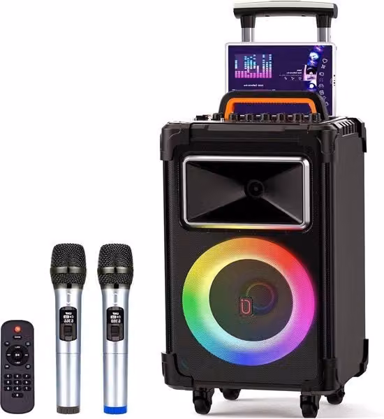 Macchina da Karaoke con Bluetooth e Connessione USB AN20, Colore Nero