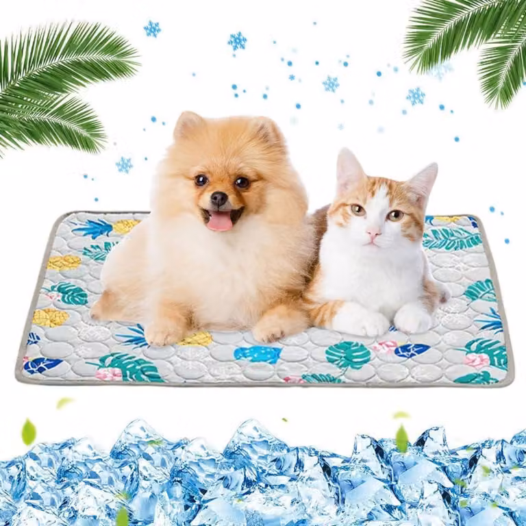 Tappetino refrigerante per cani e gatti, tappetino auto-raffreddante per animali domestici, cuscino refrigerante in gel, 100x70 cm