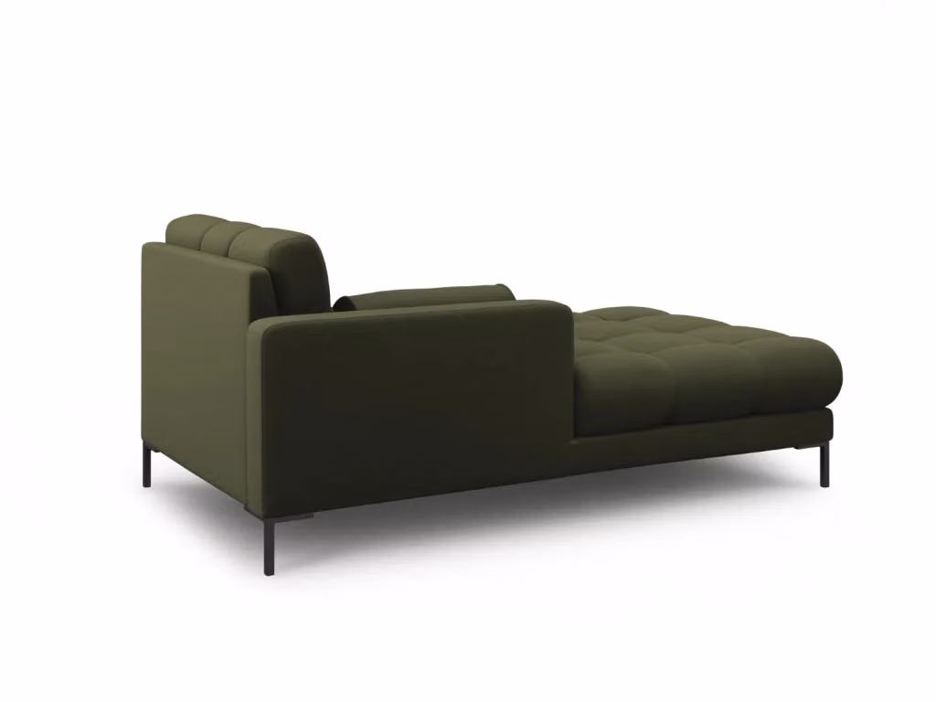 Chaise longue sinistra Bali di Cosmopolitan Design in tessuto strutturato verde L/P/H: 164 x 102 x 75 cm – 2