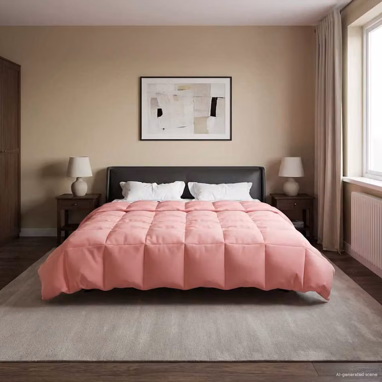 vidaXL Piumone Invernale in Microfibra Traspirabile e Reversibile, Rosa, L/P: 240 x 220 cm