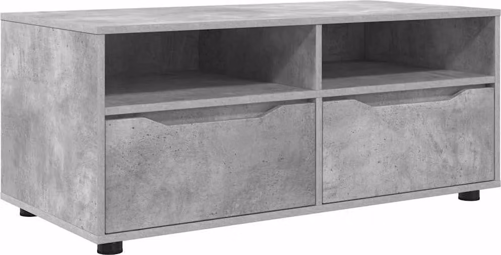 Mobile TV Grigio cemento 100 x 48 x 43 cm Legno multistrato
