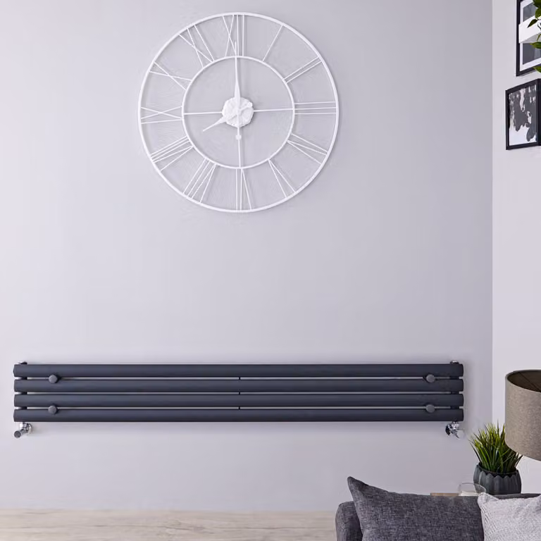 Radiatore di Design Orizzontale - Pannello Singolo - 236mm x 1600mm - Antracite - Revive