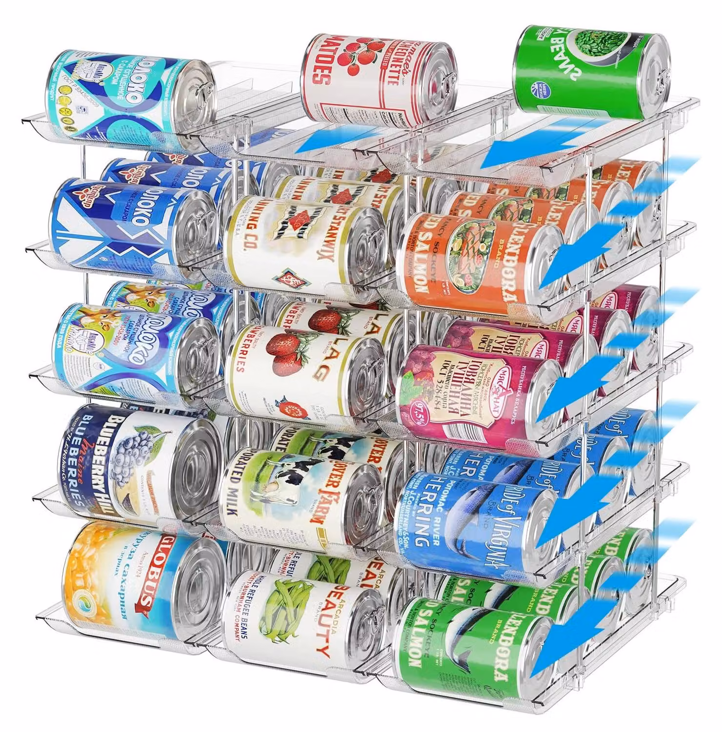 Omgoods - Organizzatore impilabile per barattoli, ideale per la cucina, con 5 ripiani