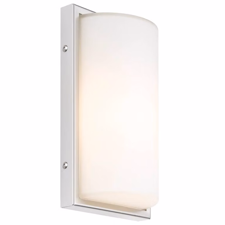 LCD Applique da esterno 040 con sensore, bianco, Alluminio / Grigio / Zincato, Acciaio Inox, Moderno
