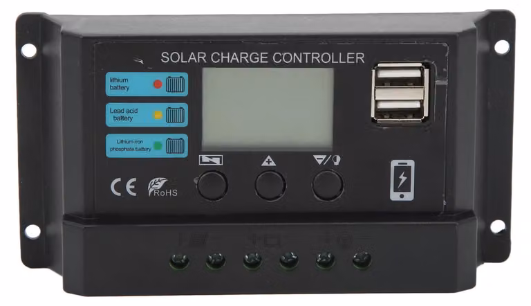 Display LCD, regolatore per pannelli solari, ricarica fotovoltaica, 12 V, 24 V, regolazione automatica, nero, 30 A