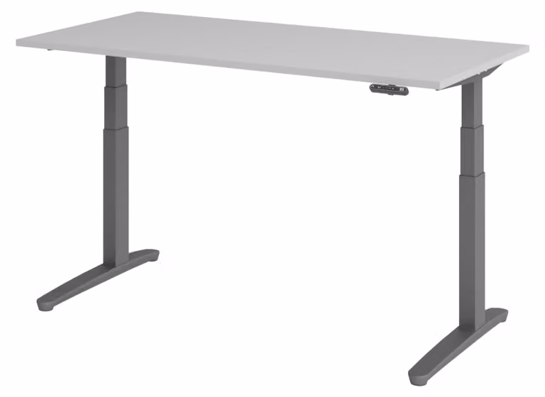 Scrivania elettrica bümö XBHM - Dimensioni: 160 x 80 cm, struttura: grafite, decorazione: grigio