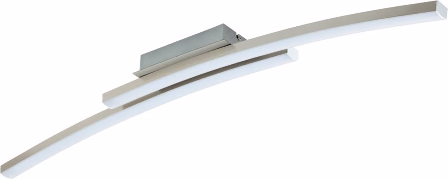 Plafoniera LED Fraioli-C curva in nichel opaco