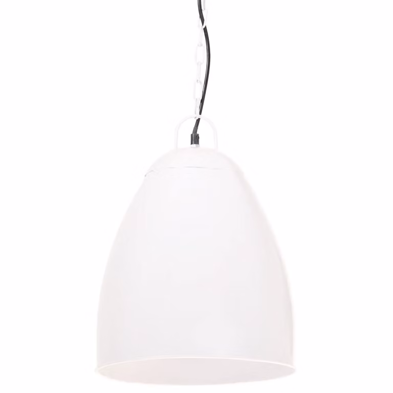 Lampada a Sospensione Industriale 25 W Bianca Rotonda 32 cm E27