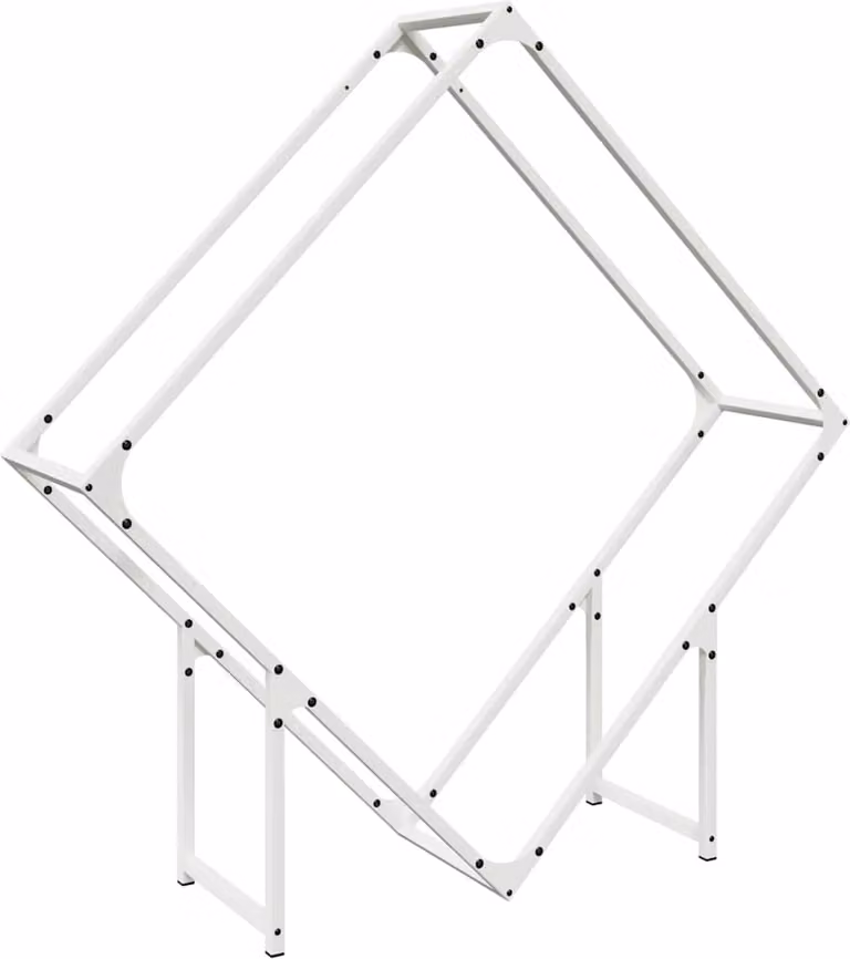 Rastrelliera per Legna da Ardere Bianca 100x25x100 cm