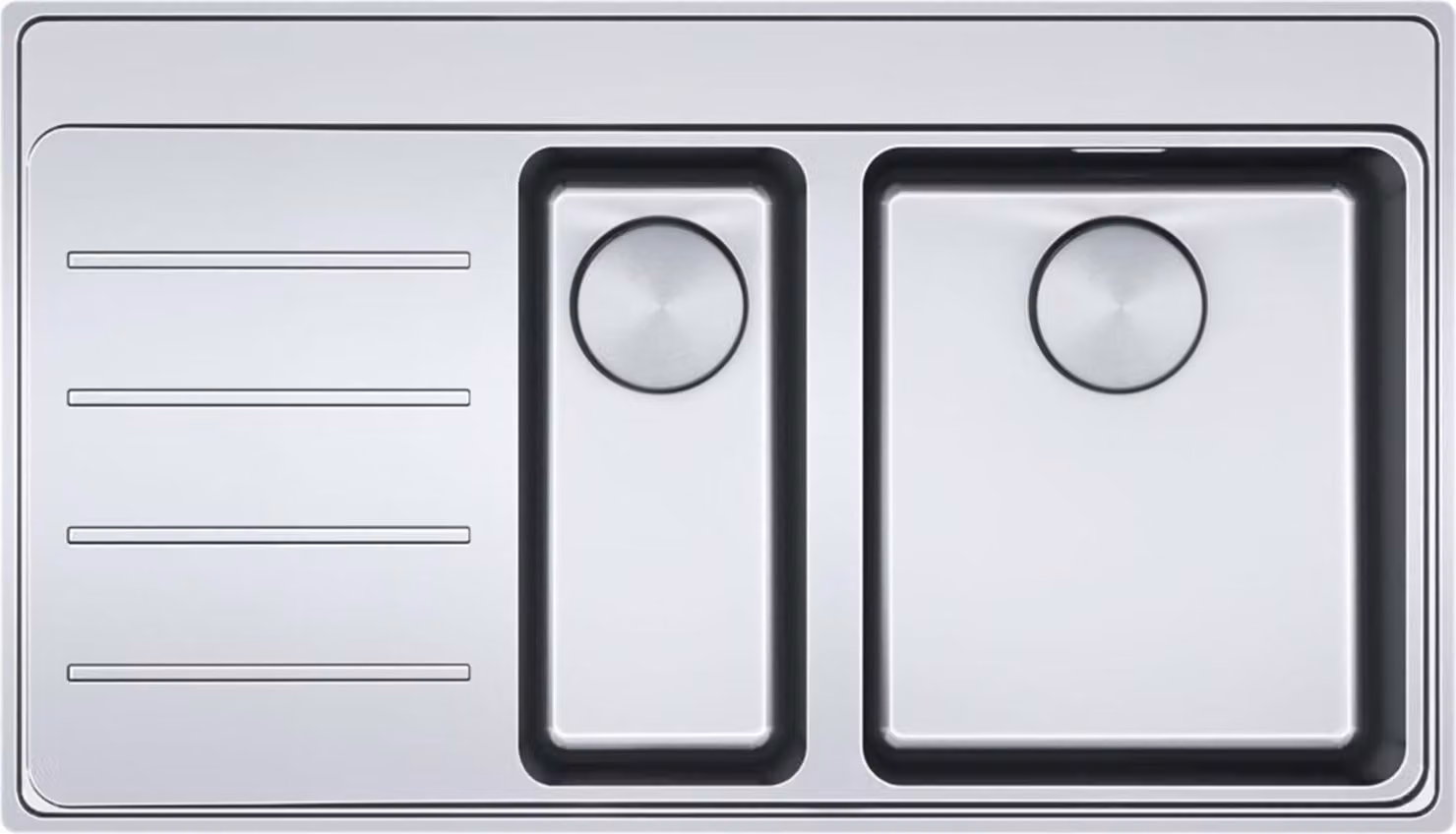FRANKE MYTHOS MYX 251 A lavello - vasca destra - con valvola a pulsante / Lavello in acciaio inox / Slimtop / Da incasso
