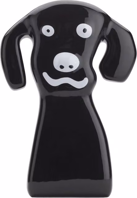 Vaso da tavolo Bozo Qeeboo in ceramica bianco e nero