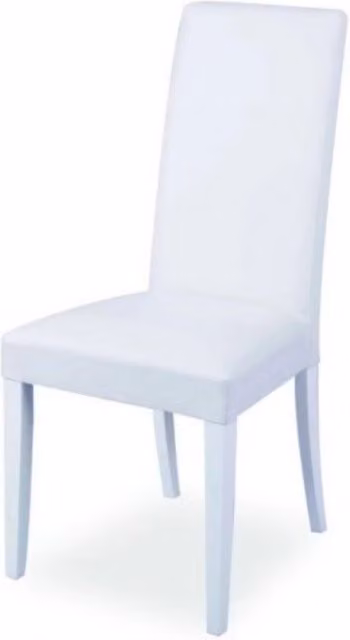 Set di 2 sedie Nancy in ecopelle bianca con struttura in legno di faggio e plastica per cucina o soggiorno – 1