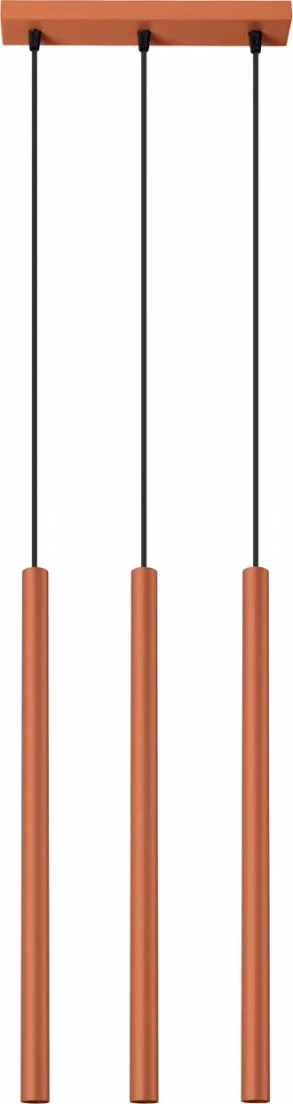 Lampada a sospensione VELINO ocra rossa 3xG9x8W in metallo, dimensioni: 94x30x5 cm, IP20, Pure Lume