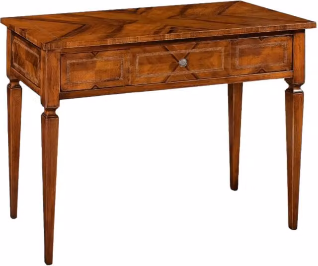 Consolle in legno intarsiata con 1 cassetto Mobili 2G marrone L: 103 cm, P: 44 cm, H: 80 cm – 3