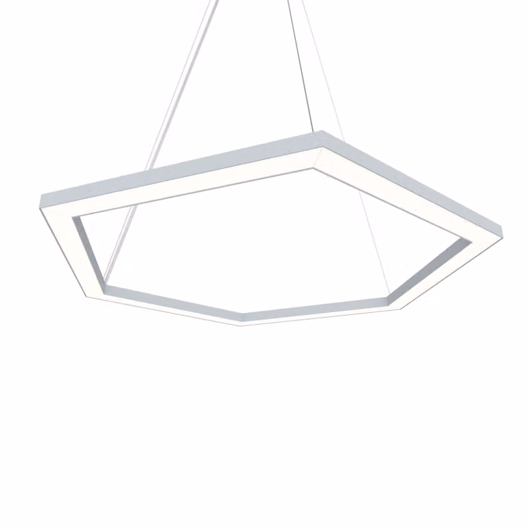 Lampada A Sospensione Esagono D60 Monocolore Opaca