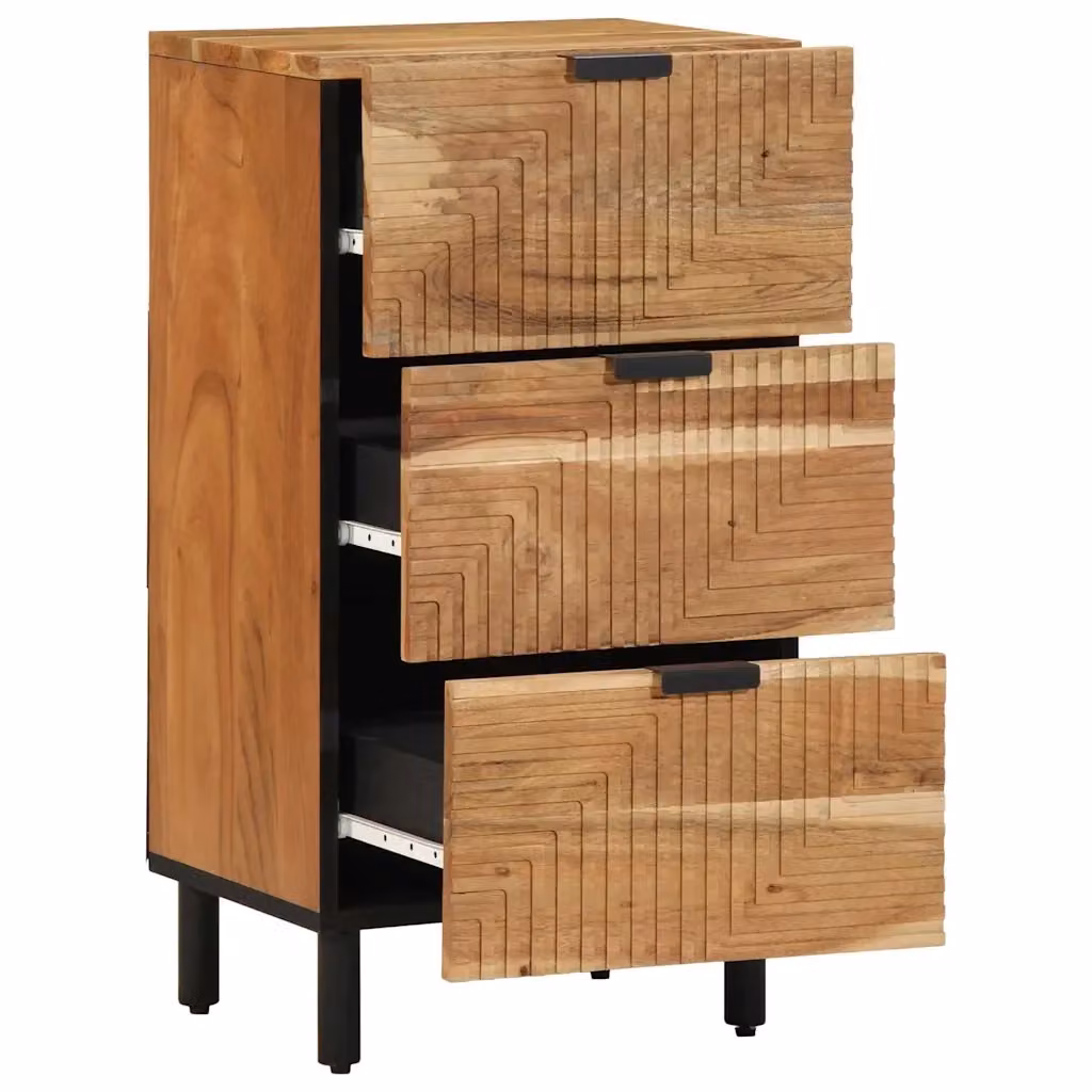 Credenza in legno stile rustico marrone vidaXL L/P/H: 40 x 33 x 75 cm – 2