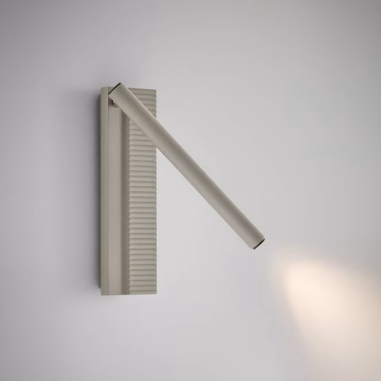 Bover Applique da parete Arid A/02, Alluminio / Grigio / Zincato, Soggiorno / Sala da pranzo, Alluminio, Design, Applique