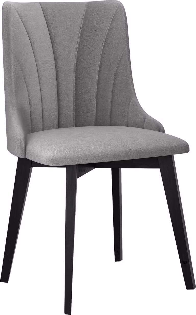 Sedia da pranzo imbottita AFTON 10 - nero / grigio chiaro