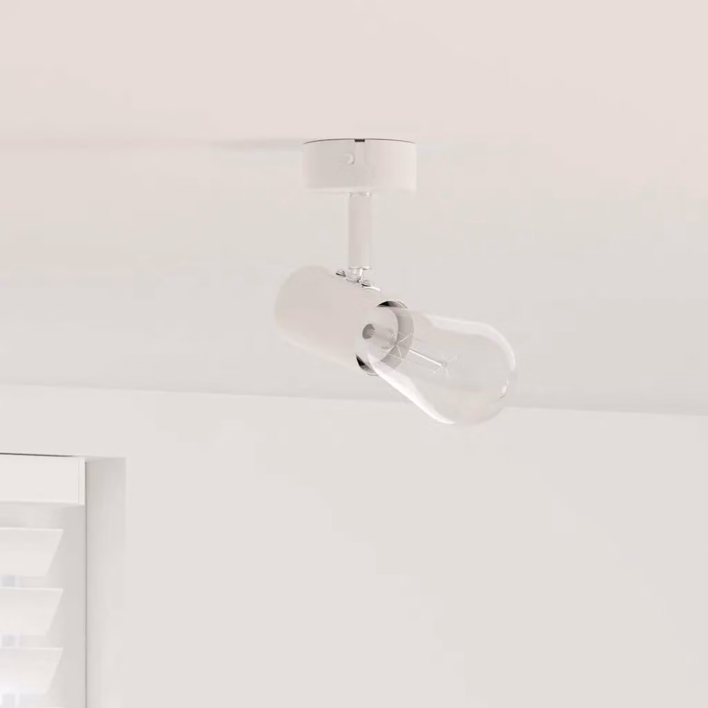 Faretto da soffitto regolabile vidaXL in metallo bianco L: 6,5 cm, P: 6 cm, H: 11,5 cm