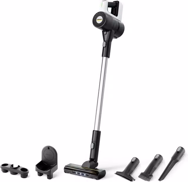 Karcher Aspirapolvere senza fili VCS 3 Nano Complete bianca con filtro HEPA, turbo brush e display LED – 1